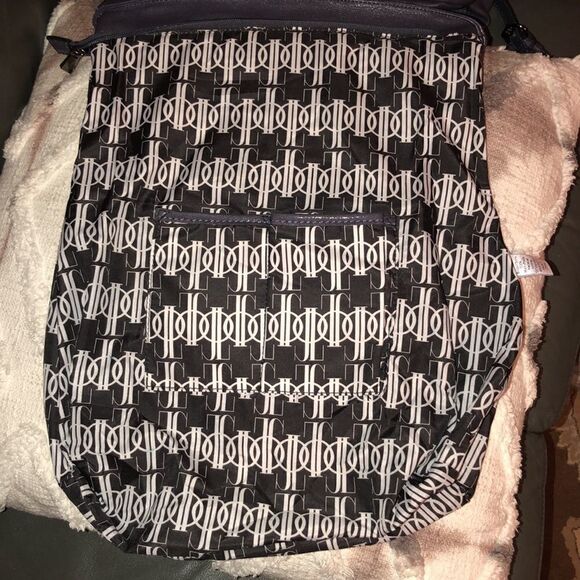 Jennifer Lopez Indigo Faux Leather Foldover Cross Body Purse Bag Chain Detail - Picture 6 of 10